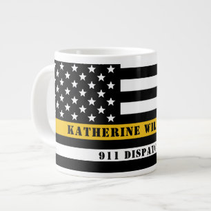 Caneca De Café Grande Linha Dourada Thin de Sinalizador 911 do Dispatche