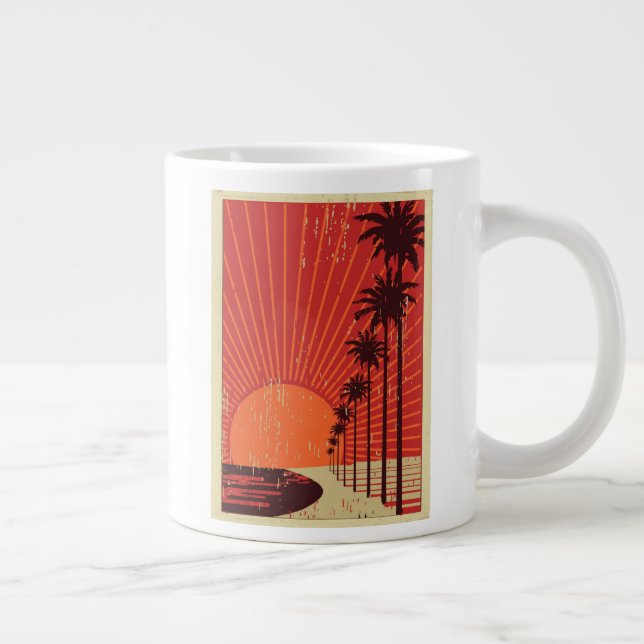 Caneca De Café Grande Linha Palm Tree (Direita)