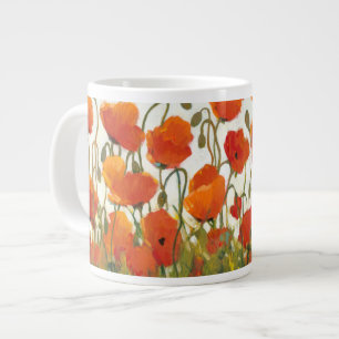 Caneca De Café Grande Linhas de Poppies I