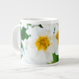 Caneca De Café Grande Lírios brancos - Lily Flower Lilium candidata