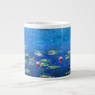 Caneca De Café Grande Lírios de Água Vintage por Claude Monet