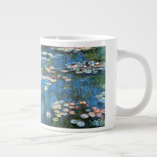Caneca De Café Grande Lírios de Claude Monet, Impressionismo venenoso (Direita)