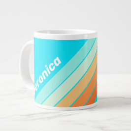 Caneca De Café Grande Listrado Tropic Splash com Nome