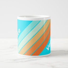 Caneca De Café Grande Listrado Tropic Splash com Nome