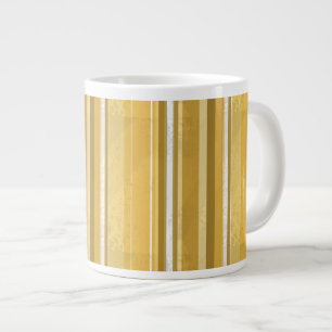 Caneca De Café Grande Listras Amarelas