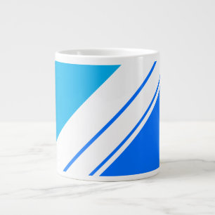 Caneca De Café Grande Listras Brancas de Corrida Atléticas e Destacadas 
