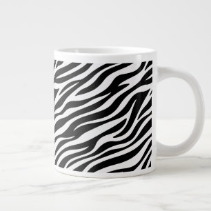 Caneca De Café Grande Listras de Zebra Padrão Sem Costura Estampa de Ani