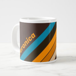 Caneca De Café Grande Listras do Espresso à Deriva com Nome