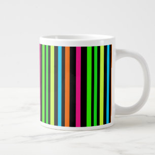 Caneca De Café Grande Listras neon