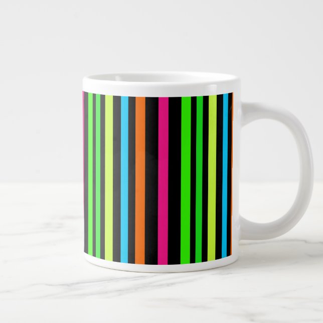 Caneca De Café Grande Listras neon (Direita)