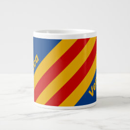 Caneca De Café Grande Listras Quentes e Retrô com Nome