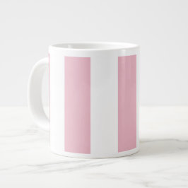 Caneca De Café Grande Listras Rosa, Listras Brancas, Padrões Laminados