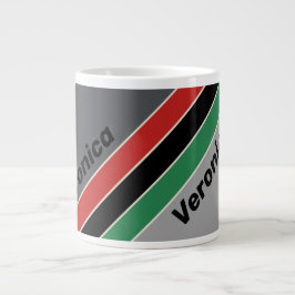 Caneca De Café Grande Listras VHS Vintage com Nome