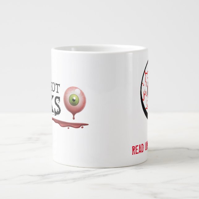 Caneca De Café Grande Livros De Sangue Jumbo Mug (Frente)