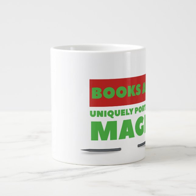 Caneca De Café Grande Livros - Jumbo Mug (Frente)