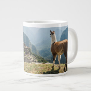 Caneca De Café Grande Llama Overlook Ruins Machu Picchu, Peru