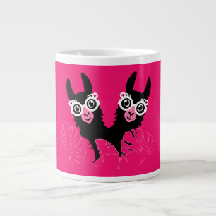 Caneca De Café Grande Llama Sisters