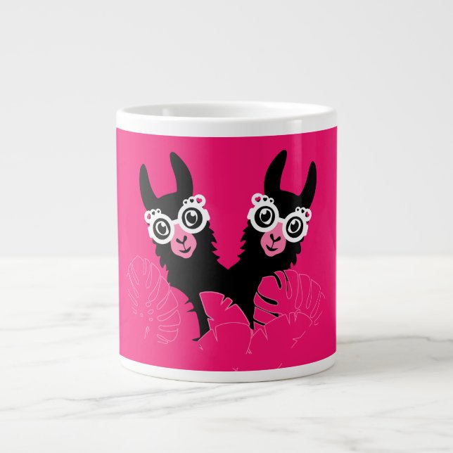 Caneca De Café Grande Llama Sisters (Frente)