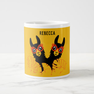 Caneca De Café Grande Llama Sisters