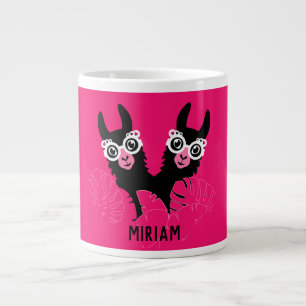Caneca De Café Grande Llama Sisters