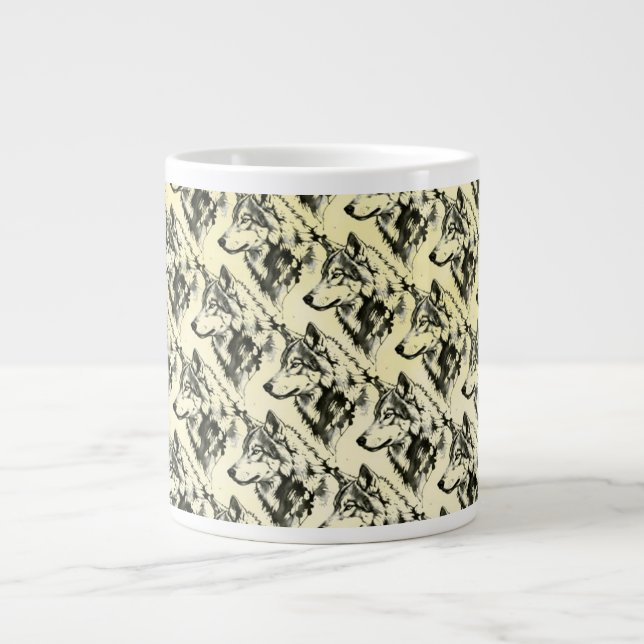 Caneca De Café Grande Lobo (Frente)