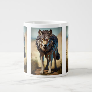 Caneca De Café Grande lobo selvagem