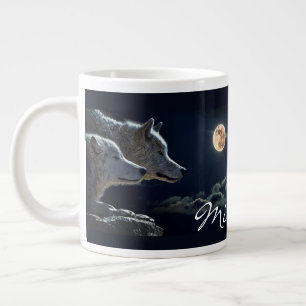 Caneca De Café Grande Lobos