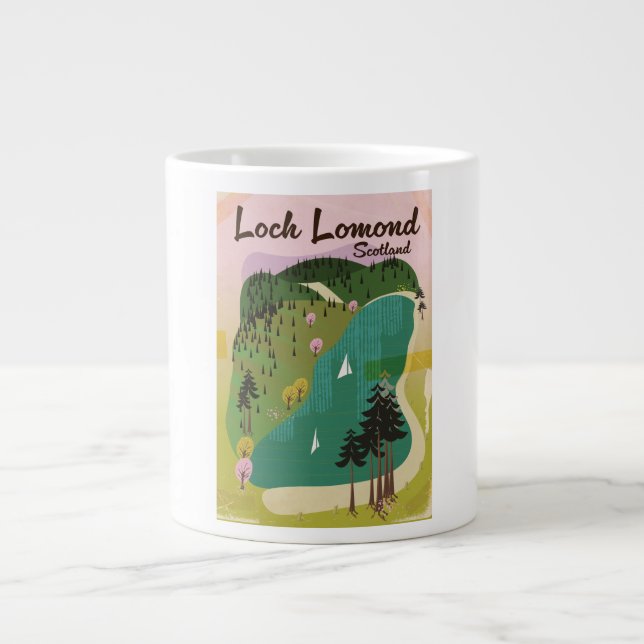 Caneca De Café Grande Loch Lamond Escócia (Frente)