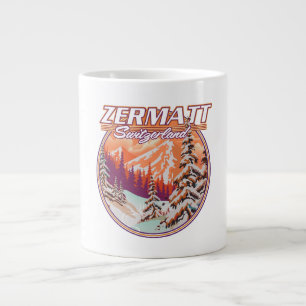 Caneca De Café Grande Logotipo da suiça Zermatt