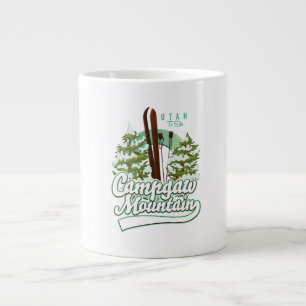 Caneca De Café Grande Logotipo do Esqui de Campgaw Mountain