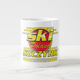 Caneca De Café Grande Logotipo do Ski Szczyrk Polônia anos 80