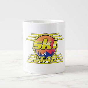 Caneca De Café Grande logotipo do Ski Utah dos anos 80