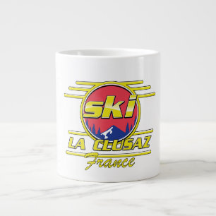 Caneca De Café Grande Logotipo Morzine França Esqui 80s