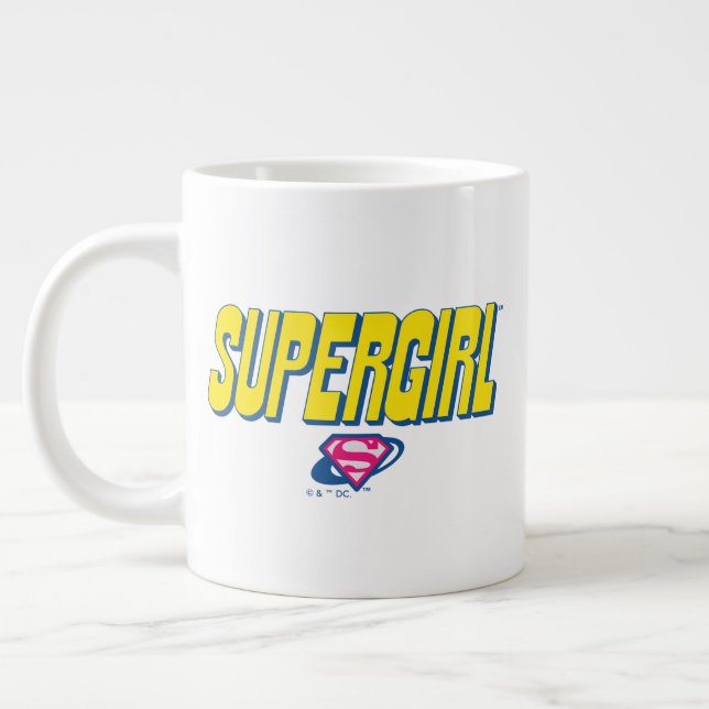 Caneca De Café Grande Logotipo Pop Supergirl (Esquerda)