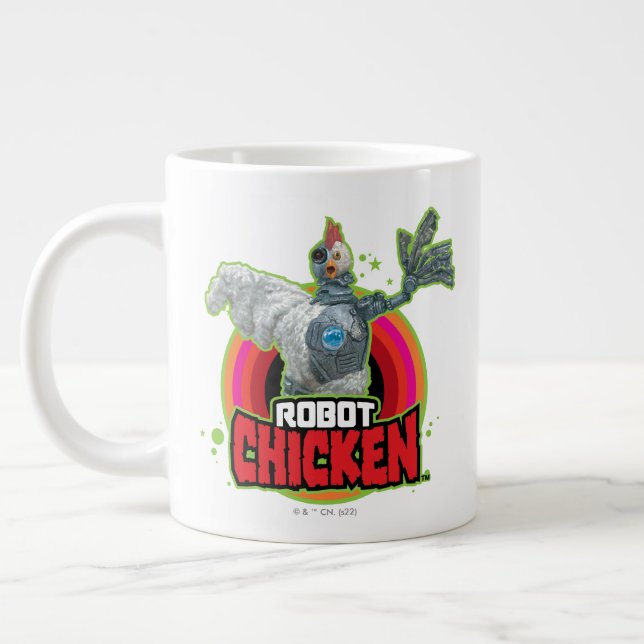 Caneca De Café Grande Logotipo Robot Chicken (Esquerda)