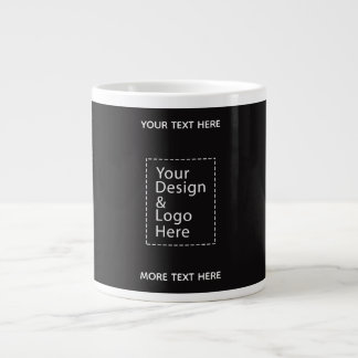 Caneca De Café Grande Logotipo Simples e Design de Texto Marcas Comercia