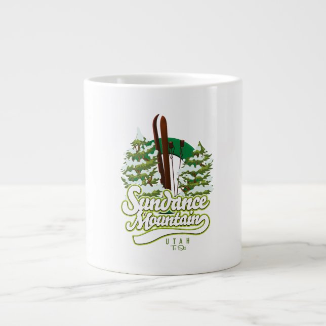 Caneca De Café Grande Logotipo Sundance Mountain de Utah (Frente)