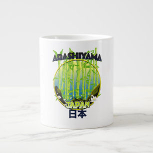 Caneca De Café Grande Logotipo viagem do Arashiyama Japão