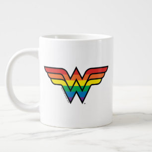 Caneca De Café Grande Logotipo Wonder Rainbow