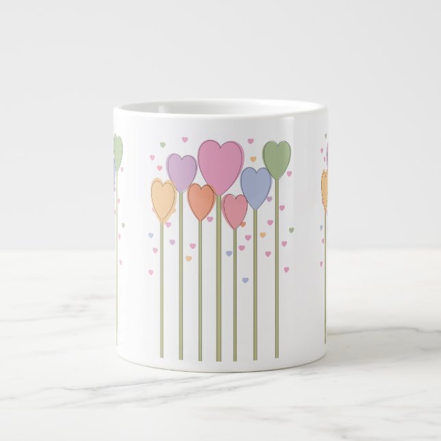 Caneca De Café Grande Lolipps Whimsical Heart (Frente)