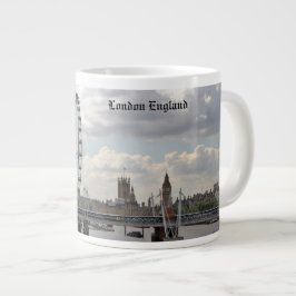 Caneca De Café Grande London England Skyline, Big Ben, London Eye, Thame