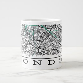 Caneca De Café Grande London Map Mug