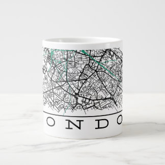 Caneca De Café Grande London Map Mug