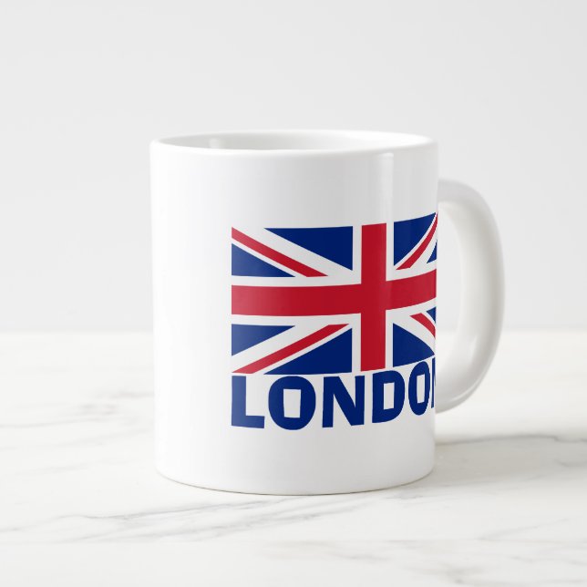 Caneca De Café Grande Londres em Blue (Frente Esquerda)