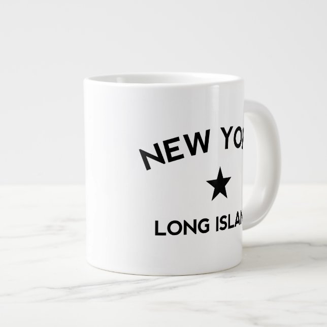 Caneca De Café Grande Long Island Nova York (Frente Esquerda)