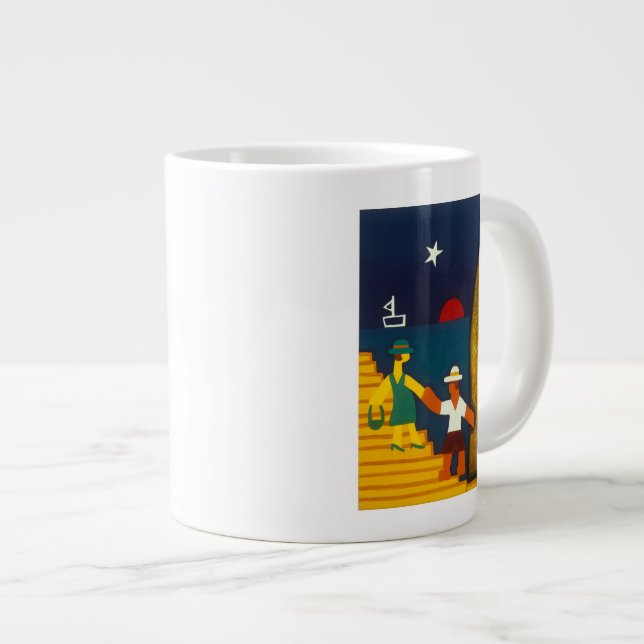 Caneca De Café Grande Los Papás de Olivia 2005 (Frente Esquerda)