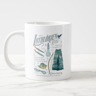 Caneca De Café Grande LOTHLORIEN™ Colagem Gráfica em Aquarela