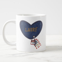 Caneca De Café Grande LOTO Jean Heart Patch