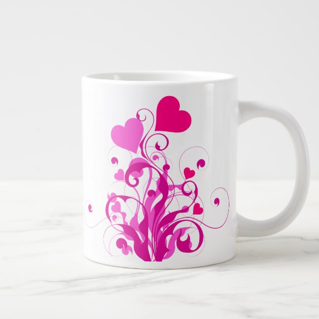 Caneca De Café Grande Love Hearts Tree-25053 (Direita)