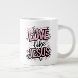 Caneca De Café Grande Love Like Jesus